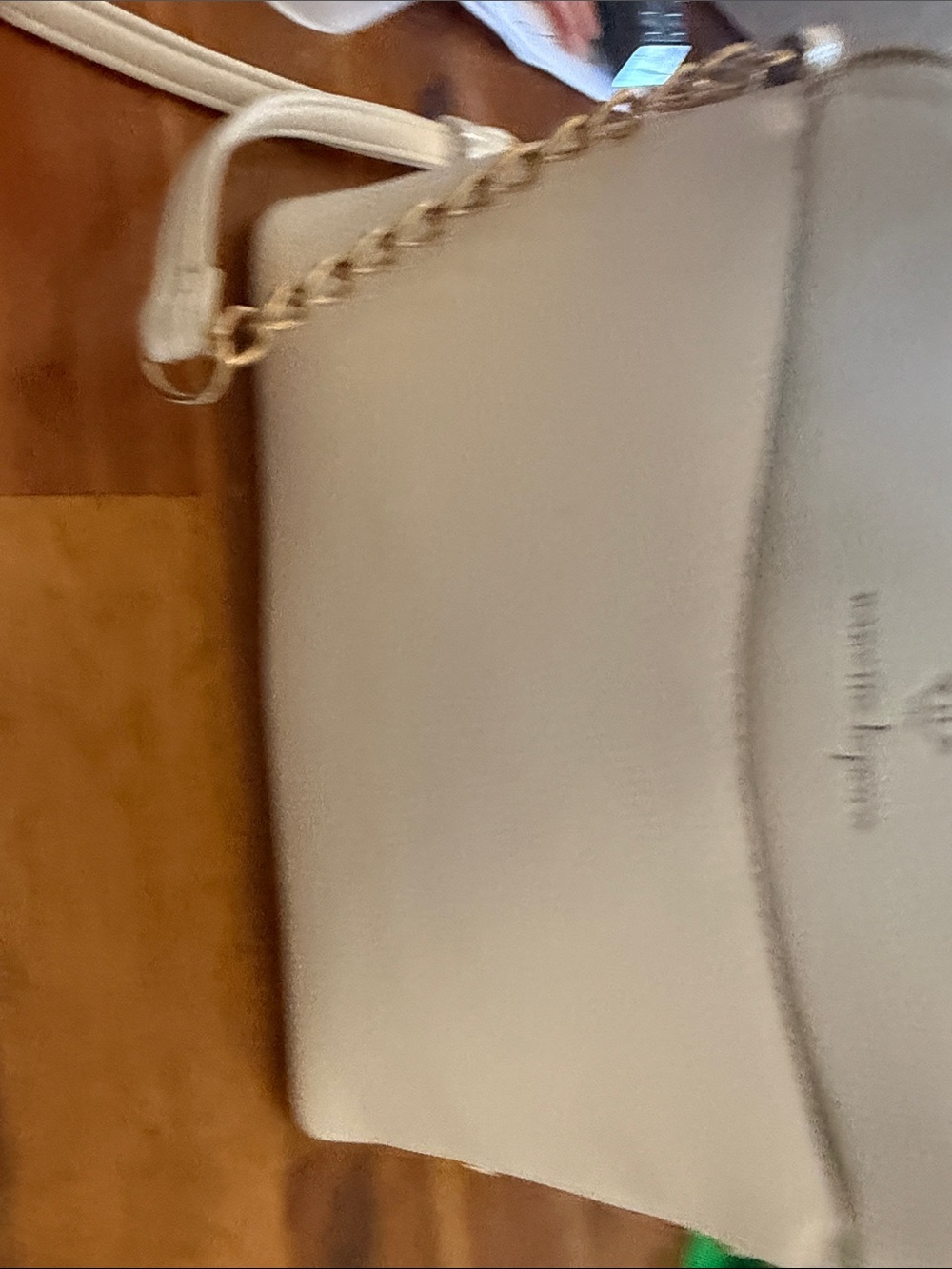 Elegant Cream Crossbody Bag with Gold Chain Strap